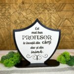 Trofeu personalizat Alb-Negru