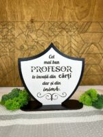 Trofeu personalizat Alb-Negru