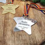 Medalie (medalii) pentru absolvent "Stea" din sticlă organică - imagine 2