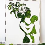 Panou cu licheni "Mama și copilul"