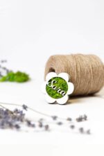 Magnet cu licheni "Floare " - imagine 2