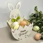 Lădița Iepuraș  cu inscripție ”Paște Fericit” - Image 2