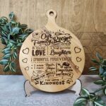 Platou rotund cu mâner cu personalizare