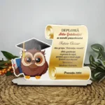 Trofee din hmdf alb pentru Absolvenți Cu tipar