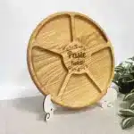 Platou rotund de 30 cm "Paște Fericit!" - imagine 2
