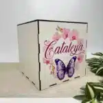 Pușculiță personalizată  Fluture"Pentru vise mărețe" - imagine 2