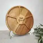 Platou rotund de 30 cm "Paște Fericit!" - imagine 2