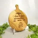 Platou rotund gravat cu mâner - imagine 2