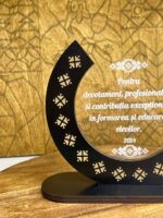 Trofeu din sticla organica și MDF negru - Image 3